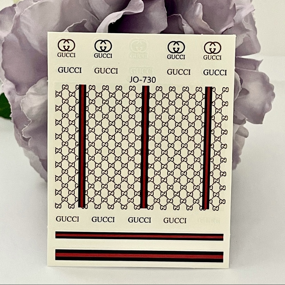 Luxury Designer Logo Fingernail Art Stickers